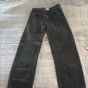 Free People Black Straight Leg Jeans